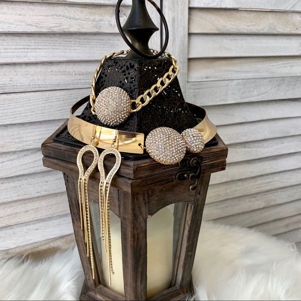 ⚡️3 for $20⚡️ “Bling Queen” Statement Jewelry set